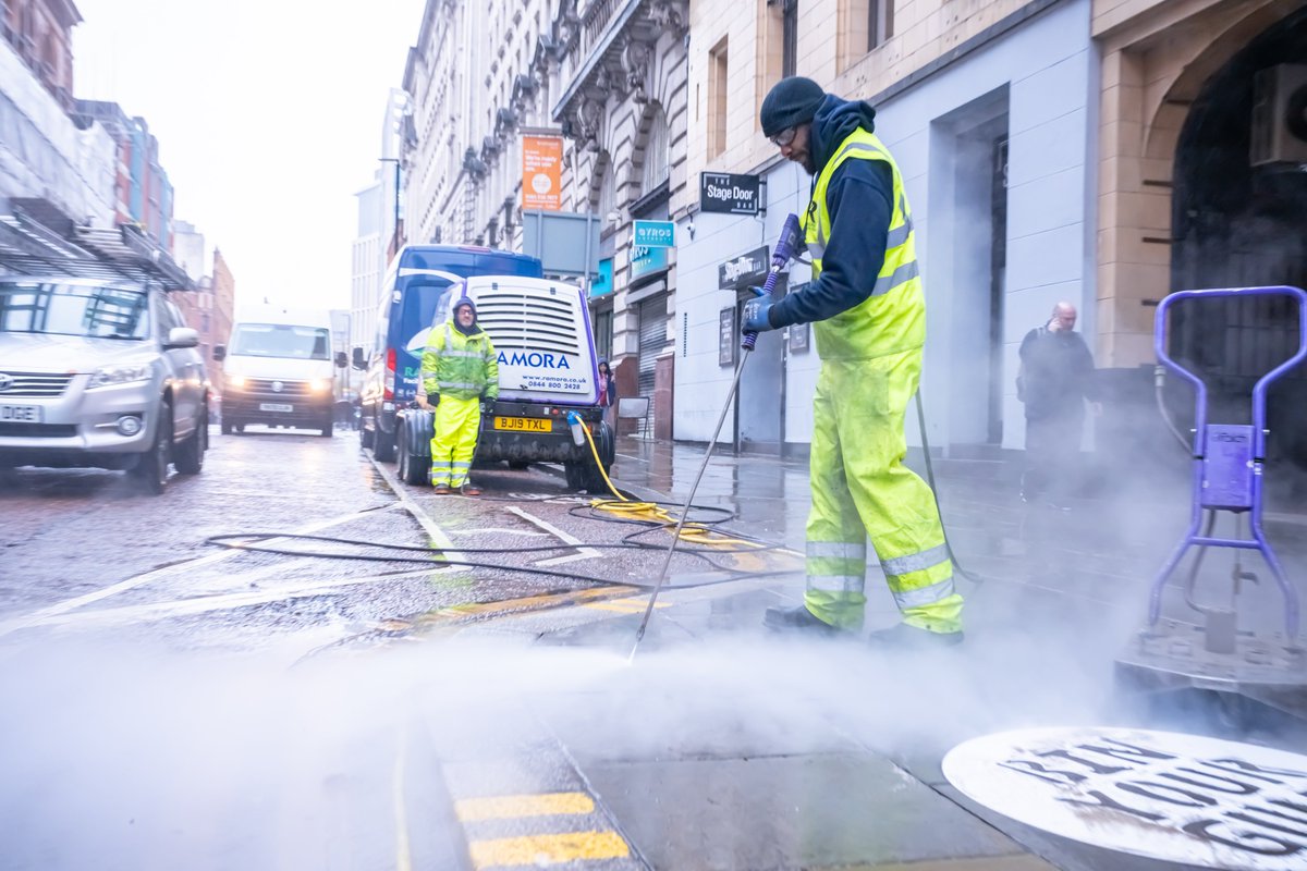 Following our grant from the #ChewingGumTaskForce we've now invested in some fantastic gum removal equipment! 

We're now training our crews &amp; will be making a start on cleaning the district's streets soon 🥾✨