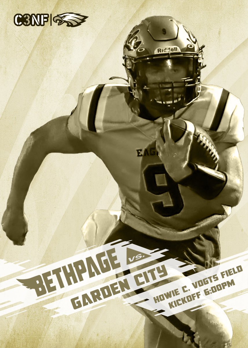 🚨GAMEDAY🚨
Golden Eagles Nation, we are back!
Season home opener tonight, 6pm kickoff!
#FridayNightLights🏈 #WeAreBethpage #Team72 #EarnIt #BrickByBrick