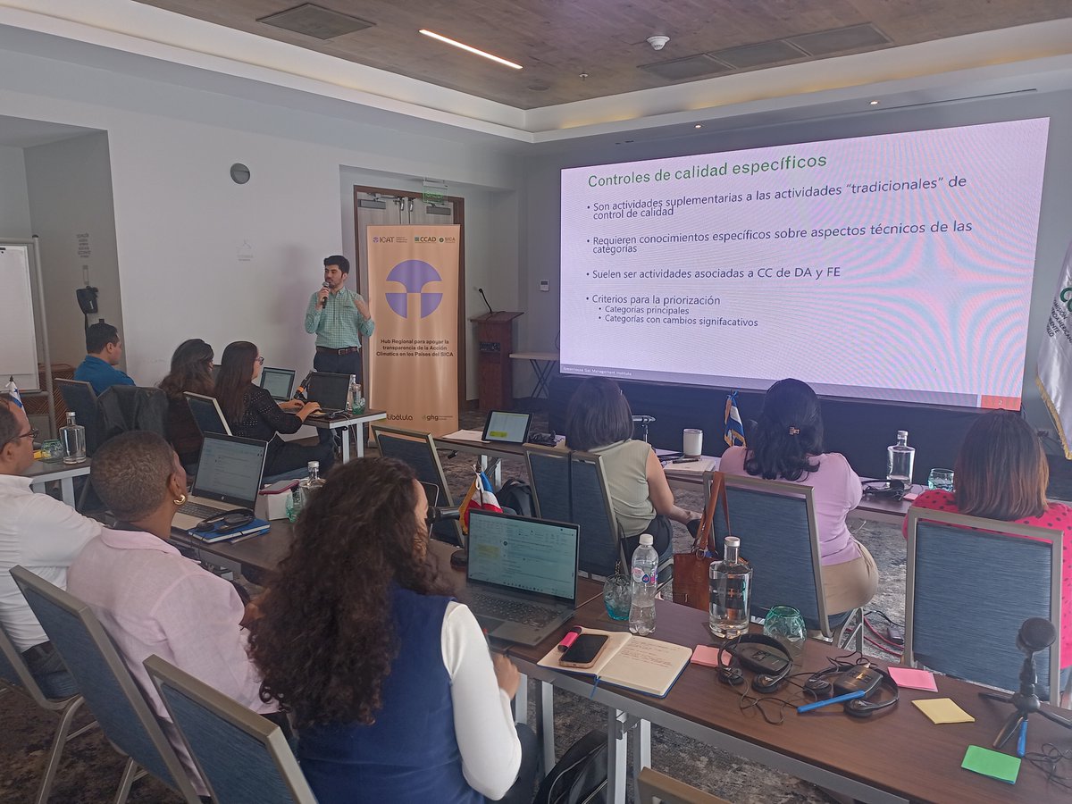 GHG inventory experts and technical representatives from Central American countries are participating in a 3-day #workshop in El Salvador to enhance their skills in quality assurance and control.

The workshop is organized by ICAT's hub in Central America, hosted by <a href="/CCADSICA/">CCAD-SICA</a>.