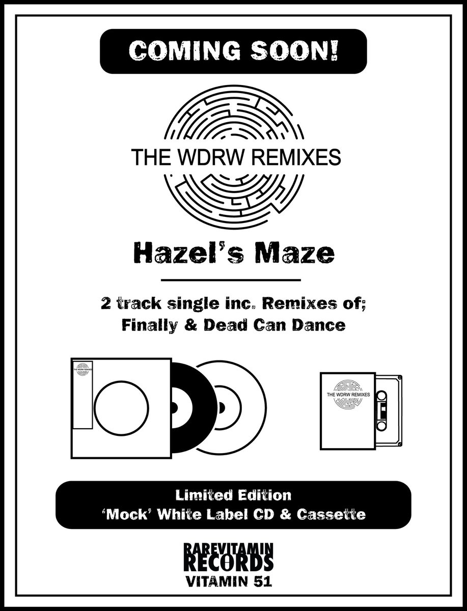 Rare Vitamin Records (@rarevitamin) on Twitter photo If you’ve seen <a href="/HazelsMaze1/">Hazel's Maze</a> in the past 12 months or so, chances are you would have heard Harry’s* remix of ‘Dead Can Dance’ as the intro music (* HM Guitarist). From next week this will get its debut physical release as the b-side to his latest remix wizardry, ‘Finally’! If you’ve seen <a href="/HazelsMaze1/">Hazel's Maze</a> in the past 12 months or so, chances are you would have heard Harry’s* remix of ‘Dead Can Dance’ as the intro music (* HM Guitarist). From next week this will get its debut physical release as the b-side to his latest remix wizardry, ‘Finally’!