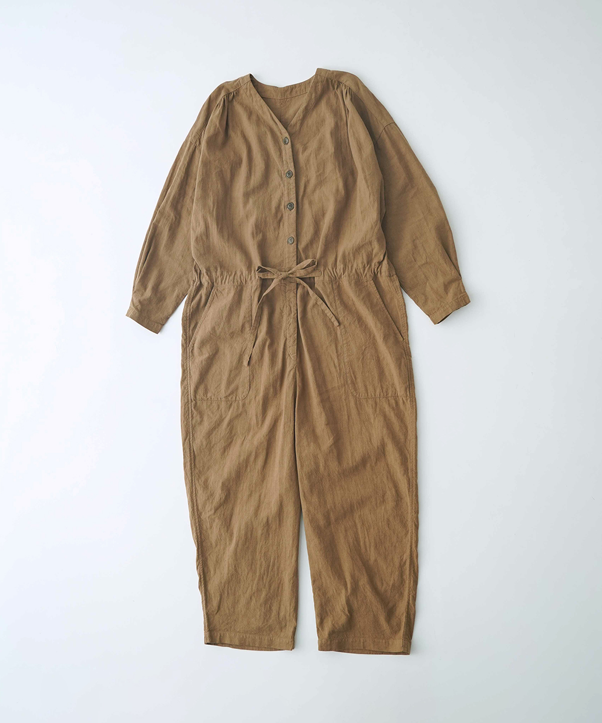 “ネストローブ・UpcycleLino”近江晒しルーズオールインワン・ブラウン nest Robe ONLINE SHOP on X: 