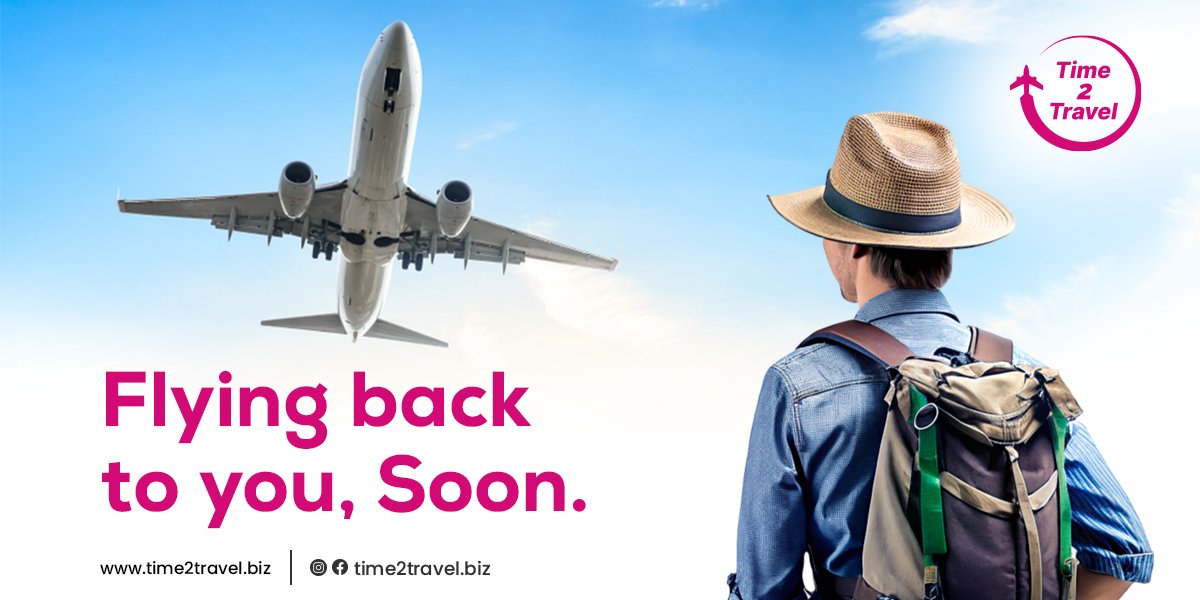 Flying Back to You, Soon! ✈️
Your favorite #ticketing platform is making a comeback! 
Get ready to book your next #adventure with ease and excitement,
#Time2Travel is gearing up to bring you even more seamless #travel experiences
#ComingSoon