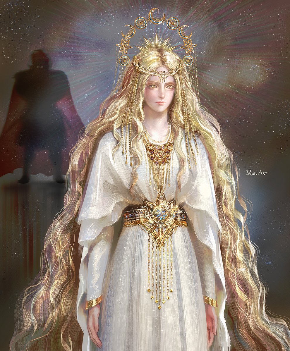 DevelvDeva's tweet image. "Pure and radiant, he wields love to shrive clean the hearts of men. There is nothing more terrifying."

#Miquella #Radahn #ELDENRING