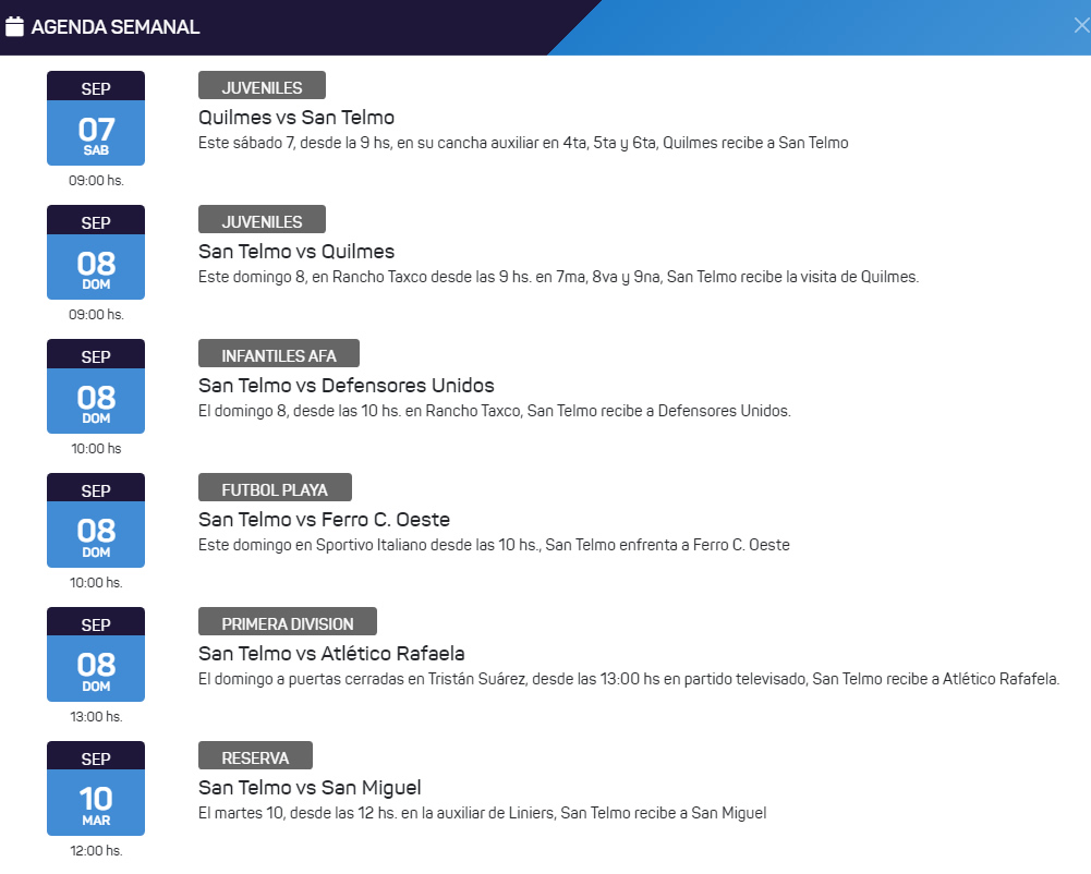 clubsantelmo's tweet photo. 🗓️ #Agenda #Candombera #AFA
👉 Todo el fútbol de AFA lo vivís en un solo lugar
🌐 https://t.co/C1lyliCaa0 https://t.co/INu9ZsQzgI