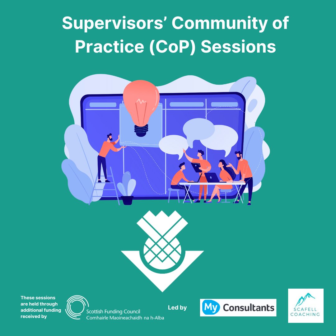 📢📢 A call to Scottish PhD supervisors! We are launching monthly online sessions! These conversations will be 90 minutes in length and will focus on a topic aligned with UKCGE Good Supervisory Practice Framework. 
To learn more, visit: sgsss.ac.uk/supervisors/re…