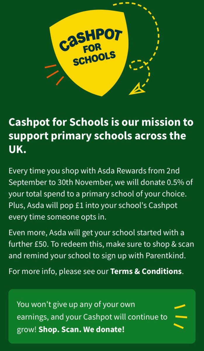 ValewoodPrimary's tweet photo. Every little helps! Other supermarkets are also available! Please name VPS @asda for an extra boost for our PTA funds! @PTAValewood 🛒🛍️ https://t.co/GaHDMz5dii