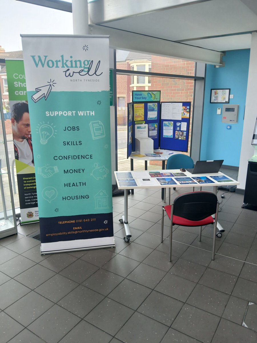 NTEmployment's tweet photo. 🎉 You can now access support from our Working Well service at Whitley Bay Customer First Centre!

One of our advisors will be based in the Customer First Centre on Mondays, from 9am – 12 noon, and Wednesdays, 1 – 3.30pm. 👇 https://t.co/sDfhkv0aM1