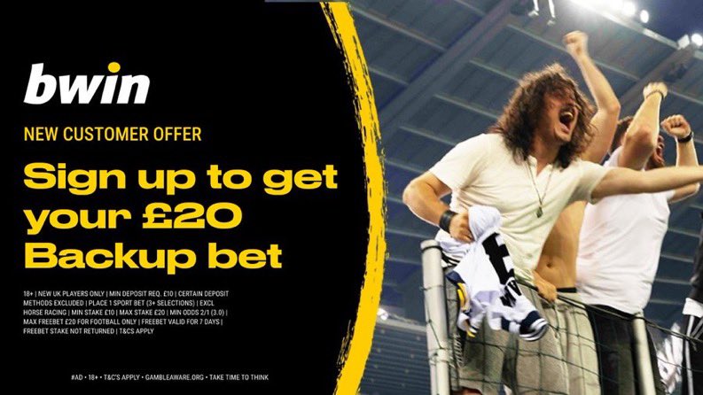 💥 FRIDAY NIGHT DOUBLE DOUBLE

BWIN best priced here > Sign up, bet up to £20, get your stake back as FREE BET if you lose >>> tcd.bet/BWINOffer

🏴󠁧󠁢󠁷󠁬󠁳󠁿 Wales vs. Turkey 🇹🇷 

🇫🇷 France vs. Italy 🇮🇹 

❤️ IF THIS POST HITS 100 LIKES I’LL SEND £142 CASH TO A FOLLOWER IF IT LANDS
