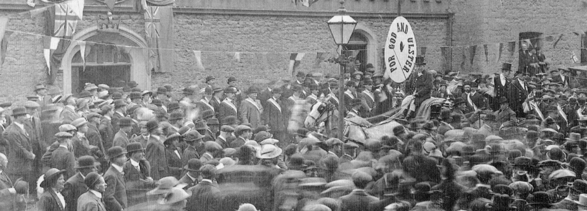 _quincey's tweet photo. #OnThisDay 4th October 1913, Sir Edward Carson visited Armagh City and reviewed over 4,000 local Ulster Volunteers in front of tens of thousands of people. It was the FIRST time the Ulster Volunteer Force carried arms in public https://t.co/E3b97EXFAQ