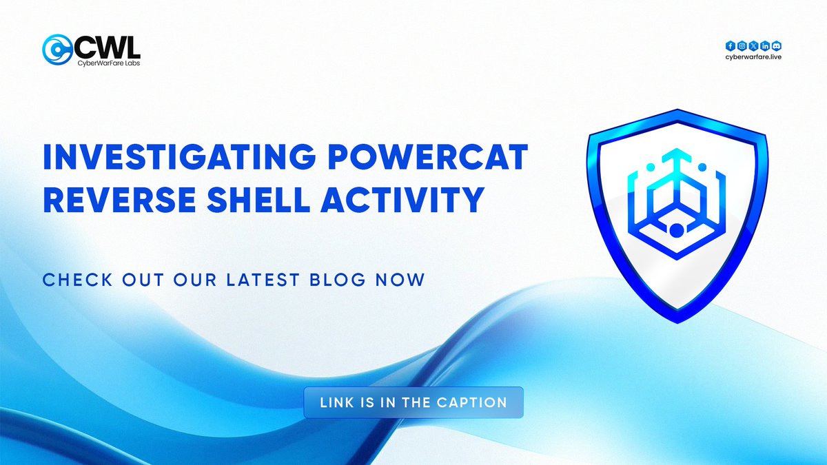 cyberwarfarelab's tweet image. 📖 New blog alert! We’ve dissected Powercat Reverse Shell activity in our latest post. Don&apos;t miss this deep dive—check it out now.

➤ Read here: cyberwarfare.live/investigating-…

#CyberSecurity #TechBlog #CWL