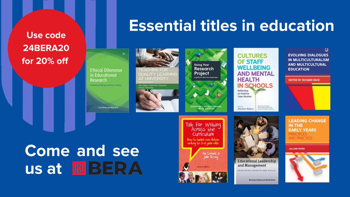 🚨Come and visit the Open University Press stand at the #BERAWERA2024 conference next week!

Looking forward to seeing you there!

<a href="/BERANews/">BERA</a> <a href="/WERA_EdResearch/">WERA</a>