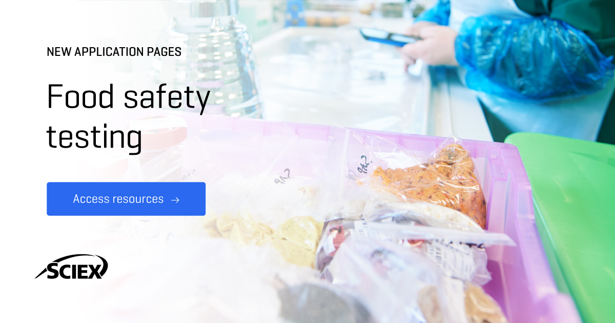 SCIEXFood's tweet image. Explore our new application pages for your #FoodSafetyTesting

Access methods and resources for #PesticideTesting, #PFASInFood, #Mycotoxins and much more

Start improving your food testing today 👉 sciex.li/poljnc

#FoodSafety #FoodTesting #FoodAnalysis #VetDrugs