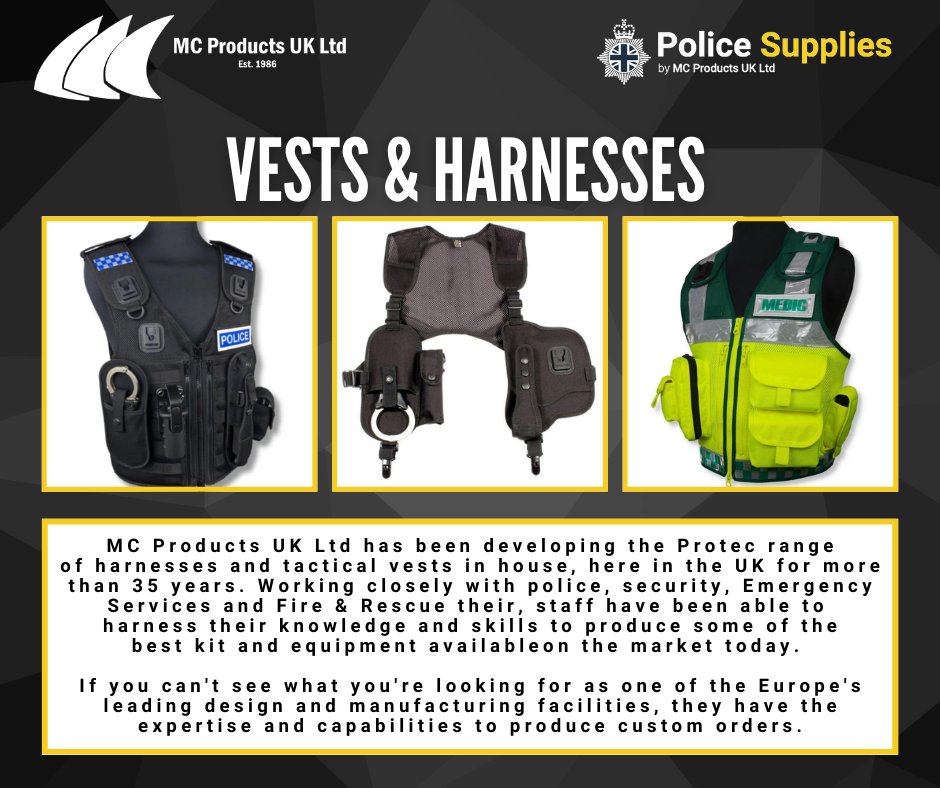 MC Products UK Ltd has been at the forefront of designing and manufacturing high-quality harnesses and tactical vests, making a significant mark in the UK market and beyond 👉 hubs.la/Q02MVYFL0