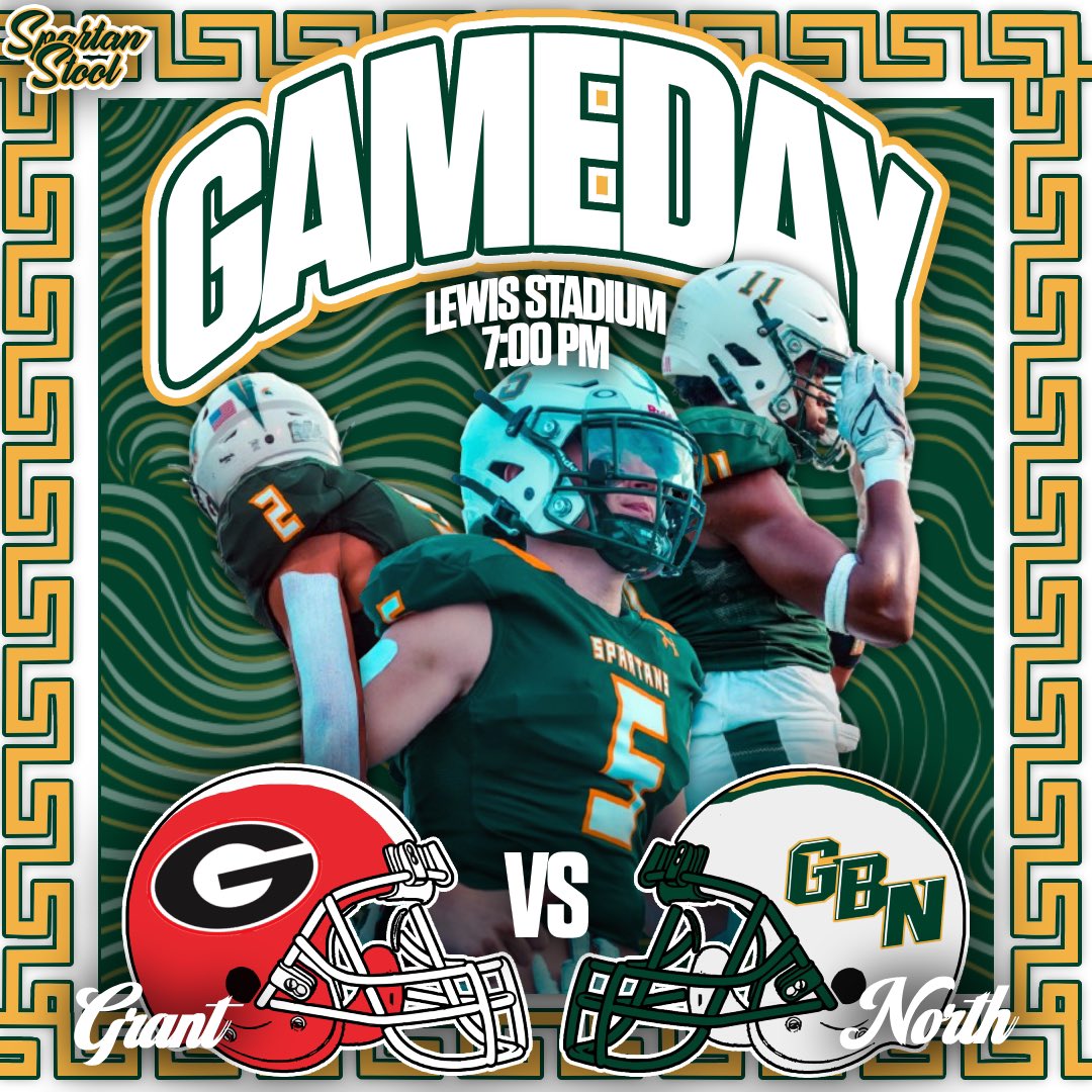 FOOTBALL GAMEDAY‼️
🗓️9/6/24
⚔️North VS. Grant
⏰7:00 P.M.
📍Paul G. Lewis Stadium (GCHS)
🏈#BeThere

📸 @will.prods  (IG)