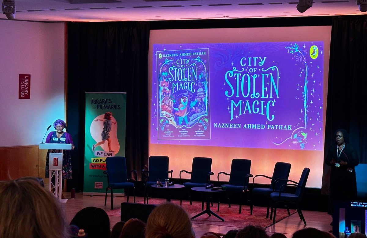 October Jones (@octoberjonesco) on Twitter photo This morning I met <a href="/nazneen372/">Dr Nazneen Ahmed Pathak</a> & wow what a ✨magical✨ human.
“Libraries as Oceans of Creative Possibilities”: a love letter to libraries, resilience & opportunities for ALL.
#CityOfStolenMagic should be on EVERY shelf.
We need to be decolonising stories & creativity 🖤 This morning I met <a href="/nazneen372/">Dr Nazneen Ahmed Pathak</a> & wow what a ✨magical✨ human.
“Libraries as Oceans of Creative Possibilities”: a love letter to libraries, resilience & opportunities for ALL.
#CityOfStolenMagic should be on EVERY shelf.
We need to be decolonising stories & creativity 🖤
