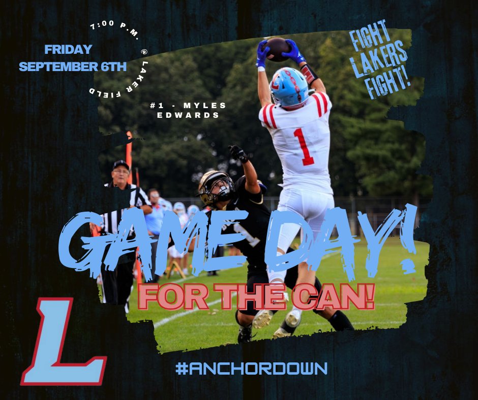 It's game day!  A rivalry that spans decades - come watch our Lakers battle Prairie Heights for THE CAN! #ANCHORDOWN