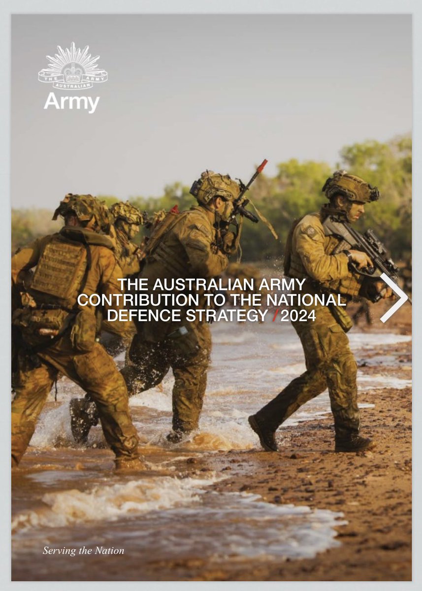 Tom McDermott (@helmandproject) on Twitter photo Today <a href="/AustralianArmy/">Australian Army</a> published the ‘Australian Army Contribution to the National Defence Strategy 2024’.
This simple document aims to explain to all Australians the Army’s role, character and value as part of the new National Defence Strategy.
Link:
army.gov.au/our-work/strat… Today <a href="/AustralianArmy/">Australian Army</a> published the ‘Australian Army Contribution to the National Defence Strategy 2024’.
This simple document aims to explain to all Australians the Army’s role, character and value as part of the new National Defence Strategy.
Link:
army.gov.au/our-work/strat…