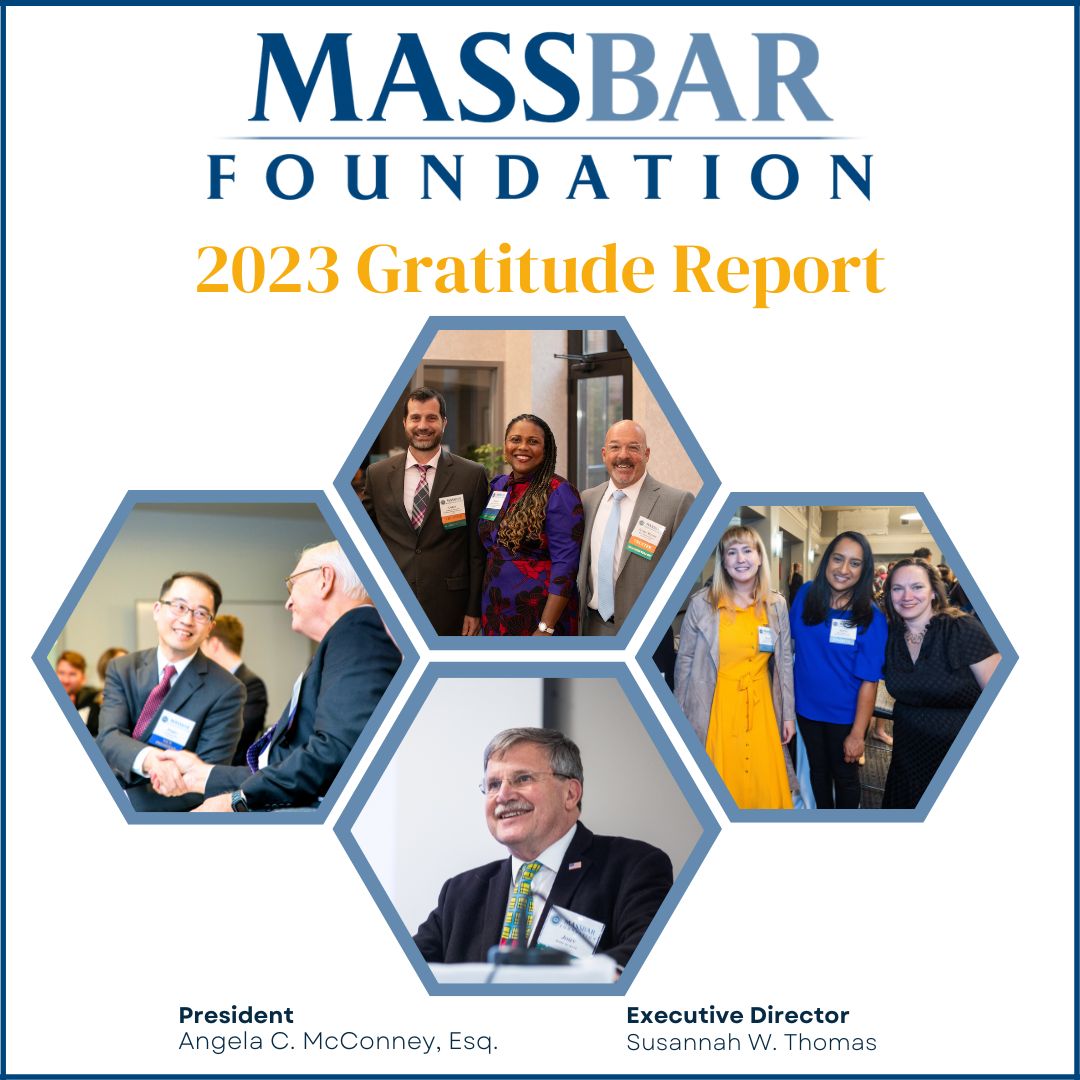 The Massachusetts Bar Foundation is grateful to all who power our mission. Read about the individuals, firms and grantees who make our work possible in our 2023 Gratitude Report: static1.squarespace.com/static/611163d…