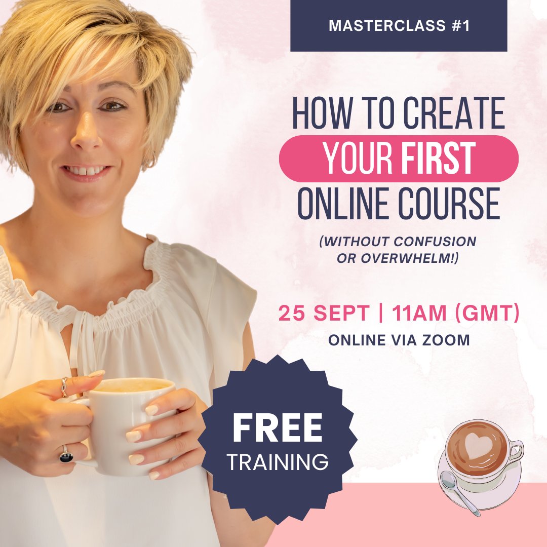 Creating Your First Online Course? Don't miss my free masterclass! Learn how to turn your knowledge into profit without confusion or overwhelm. Book your place: bit.ly/3Zdim5L

#OnlineCourses #CourseDevelopment #Entrepreneurship