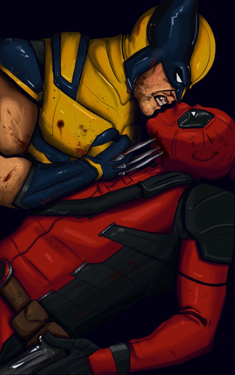 a_stagsart's tweet image. logan and his chew toy #poolverine #deadclaws