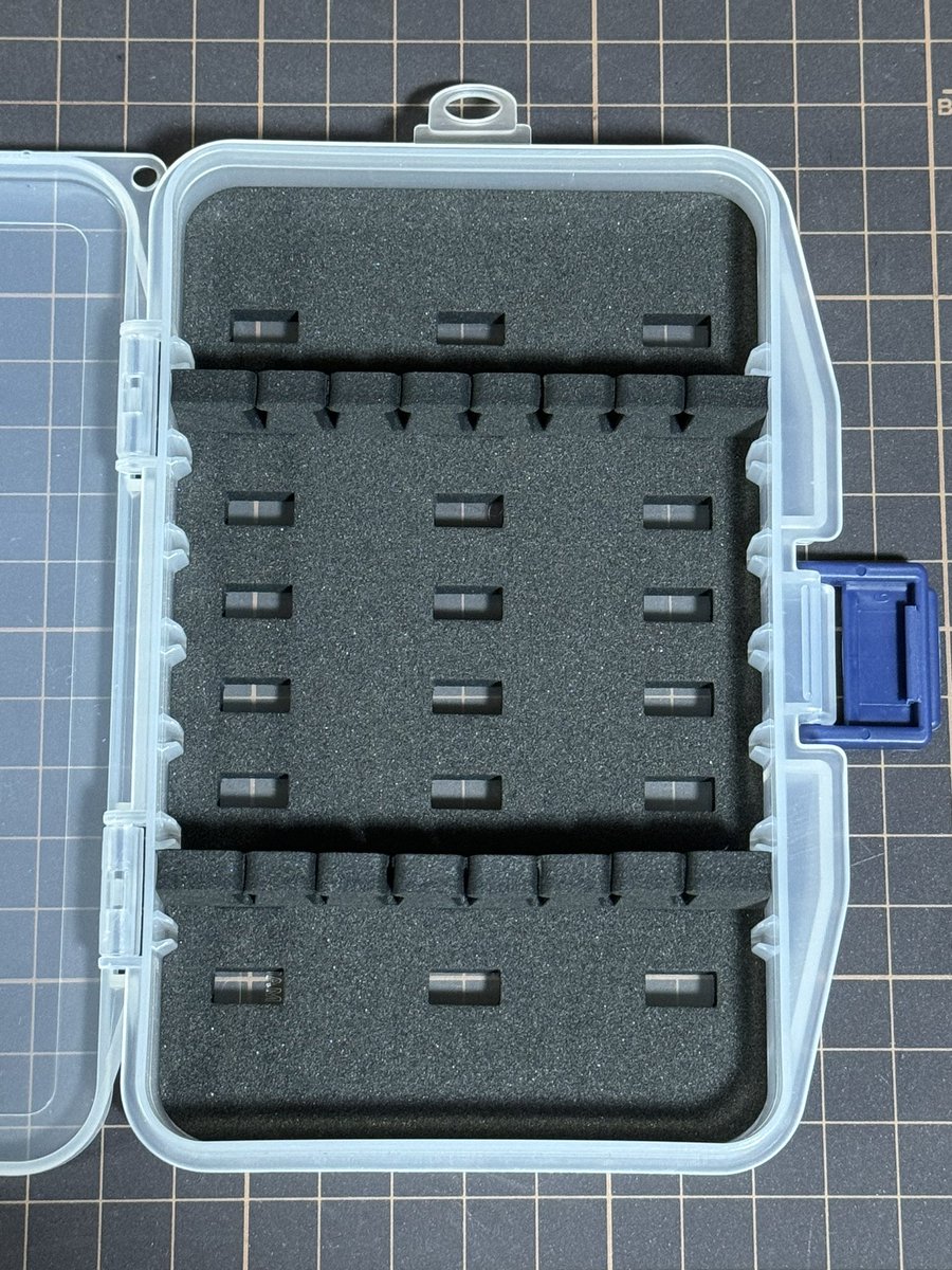 ピンセットケース 7本収納 精密ドライバー等 工具ケース スポンジ