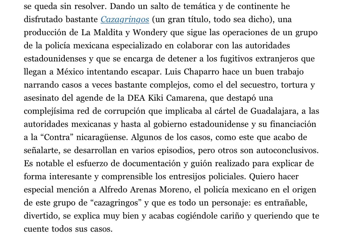 Excelente crítica de nuestro podcast #CAZAGRINGOS en la newsletter semanal de <a href="/el_pais/">EL PAÍS</a>