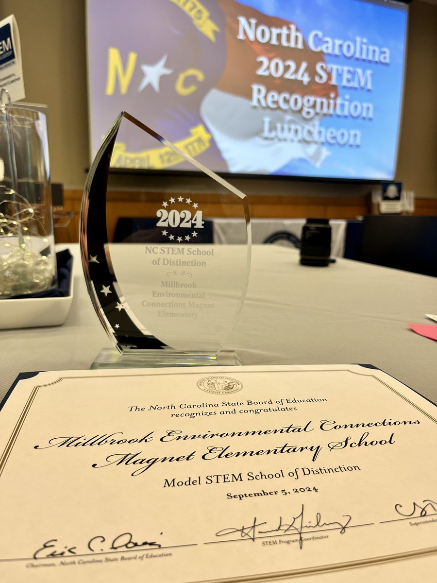 MillbrookElem (@mecme_school) on Twitter photo MECME was recognized yesterday at the NC Board of Education meeting as a NC Model STEM School of Distinction! ๐ This honor reflects the hard work of our students, staff, and community. Proud to be leading the way in NC environmental STEM education! <a href="/wcpssmagnets/">WCPSS Office of Magnet Schools (Choice Schools)</a> <a href="/NorthernAreaWC/">Northern Area WCPSS</a> MECME was recognized yesterday at the NC Board of Education meeting as a NC Model STEM School of Distinction! ๐ This honor reflects the hard work of our students, staff, and community. Proud to be leading the way in NC environmental STEM education! <a href="/wcpssmagnets/">WCPSS Office of Magnet Schools (Choice Schools)</a> <a href="/NorthernAreaWC/">Northern Area WCPSS</a>