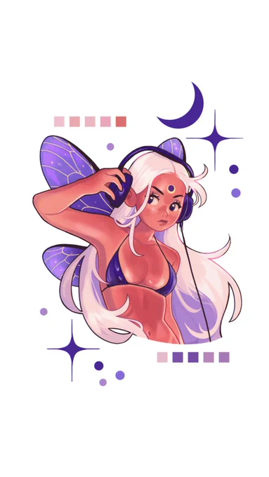 Late to every party but I really wanted to draw Nyx with the fun sunburn challenge that was going around!! 