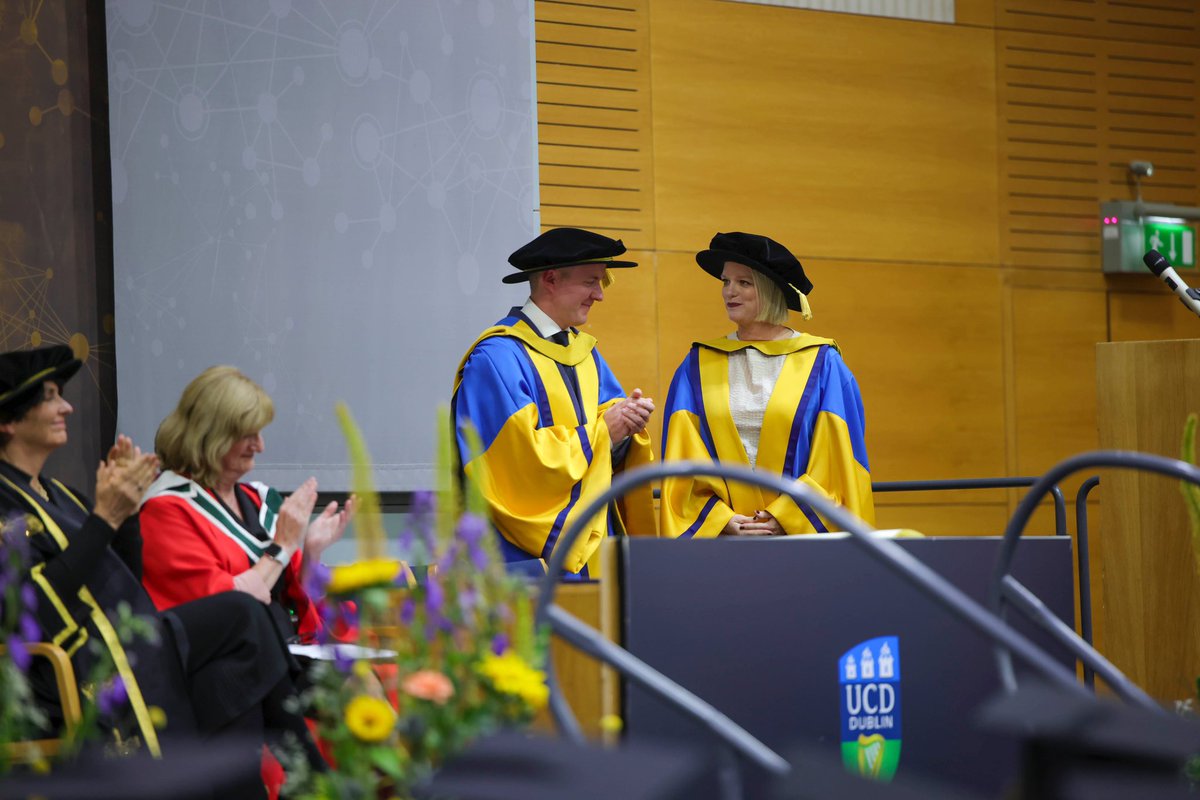Cleona Ní Chrualaoi (@cleonanic) on Twitter photo Ag caitheamh hata eile! 🎓
Chomh buíoch agus bródúil as an gcéim oinigh seo ó <a href="/ucddublin/">University College Dublin</a>
Such an honour to receive this Honorary Doctorate for our work in the arts, Irish film and #AnCailínCiúin
Lá an-speisialta go deo, go raibh míle maith agaibh <a href="/whelanaoif/">Aoife Whelan</a> <a href="/UCDScoilGLCB/">UCD Scoil ICSF</a> Ag caitheamh hata eile! 🎓
Chomh buíoch agus bródúil as an gcéim oinigh seo ó <a href="/ucddublin/">University College Dublin</a>
Such an honour to receive this Honorary Doctorate for our work in the arts, Irish film and #AnCailínCiúin
Lá an-speisialta go deo, go raibh míle maith agaibh <a href="/whelanaoif/">Aoife Whelan</a> <a href="/UCDScoilGLCB/">UCD Scoil ICSF</a>
