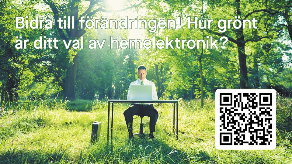 Chalmers Industriteknik (@chalmersindustr) on Twitter photo Bidra gärna till denna undersökning om information och konsumenternas hållbara val när de köper hemelektronik. 🙏👍
<a href="/ChalmersIndustr/">Chalmers Industriteknik</a> #hållbara #gröna #hemelektronik Bidra gärna till denna undersökning om information och konsumenternas hållbara val när de köper hemelektronik. 🙏👍
<a href="/ChalmersIndustr/">Chalmers Industriteknik</a> #hållbara #gröna #hemelektronik