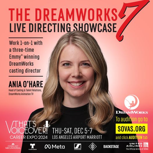 That's Voiceover! (@thatsvoiceover) on Twitter photo <a href="/Dreamworks/">DreamWorks Animation</a> is picking 7 VO's for a live on-stage audition at That’s Voiceover!™ Career Expo w/3-time Emmy-winning casting director, <a href="/AniaOHare/">Ania OHare</a>! Submit your COMMERCIAL demo & TVO ticket. Why? DreamWorks prefers to hear your natural voice and range. Info: sovas.org/dreamworks-mas… <a href="/Dreamworks/">DreamWorks Animation</a> is picking 7 VO's for a live on-stage audition at That’s Voiceover!™ Career Expo w/3-time Emmy-winning casting director, <a href="/AniaOHare/">Ania OHare</a>! Submit your COMMERCIAL demo & TVO ticket. Why? DreamWorks prefers to hear your natural voice and range. Info: sovas.org/dreamworks-mas…