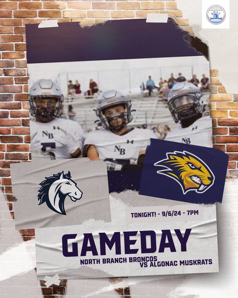 NB Athletics (@northbranchad) on Twitter photo GAMEDAY! - 7pm
NB HOME OPENER
SENIOR PARENTS NIGHT - 6:40pm
North Branch (1-0) vs Algonac (1-0)
Let's Go Broncos!
<a href="/NBranchHS/">NBHS</a> <a href="/NBranchBroncos/">North Branch Schools</a> <a href="/ThumbTailgater/">ThumbTailgaterSports</a> <a href="/G_StuckOnSports/">Get Stuck On Sports</a> <a href="/LetsTalkSports3/">Let's Talk Sports</a> GAMEDAY! - 7pm
NB HOME OPENER
SENIOR PARENTS NIGHT - 6:40pm
North Branch (1-0) vs Algonac (1-0)
Let's Go Broncos!
<a href="/NBranchHS/">NBHS</a> <a href="/NBranchBroncos/">North Branch Schools</a> <a href="/ThumbTailgater/">ThumbTailgaterSports</a> <a href="/G_StuckOnSports/">Get Stuck On Sports</a> <a href="/LetsTalkSports3/">Let's Talk Sports</a>