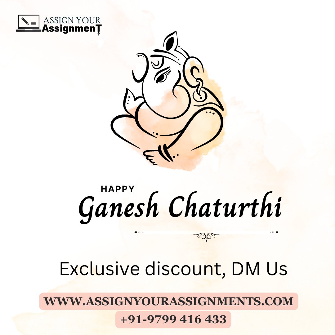 Assignments0311's tweet image. Wishing you a joyful Ganesh Chaturthi! 🐘✨ May Ganesha guide you to academic excellence. Trust AssignYourAssignments for all your assignment needs. 📖💡 #AcademicSuccess #GaneshBlessings
#assignyourassignments
.
.
.
.
.
.
#AssignmentAssistance #WeGotYouCovered
#assignments