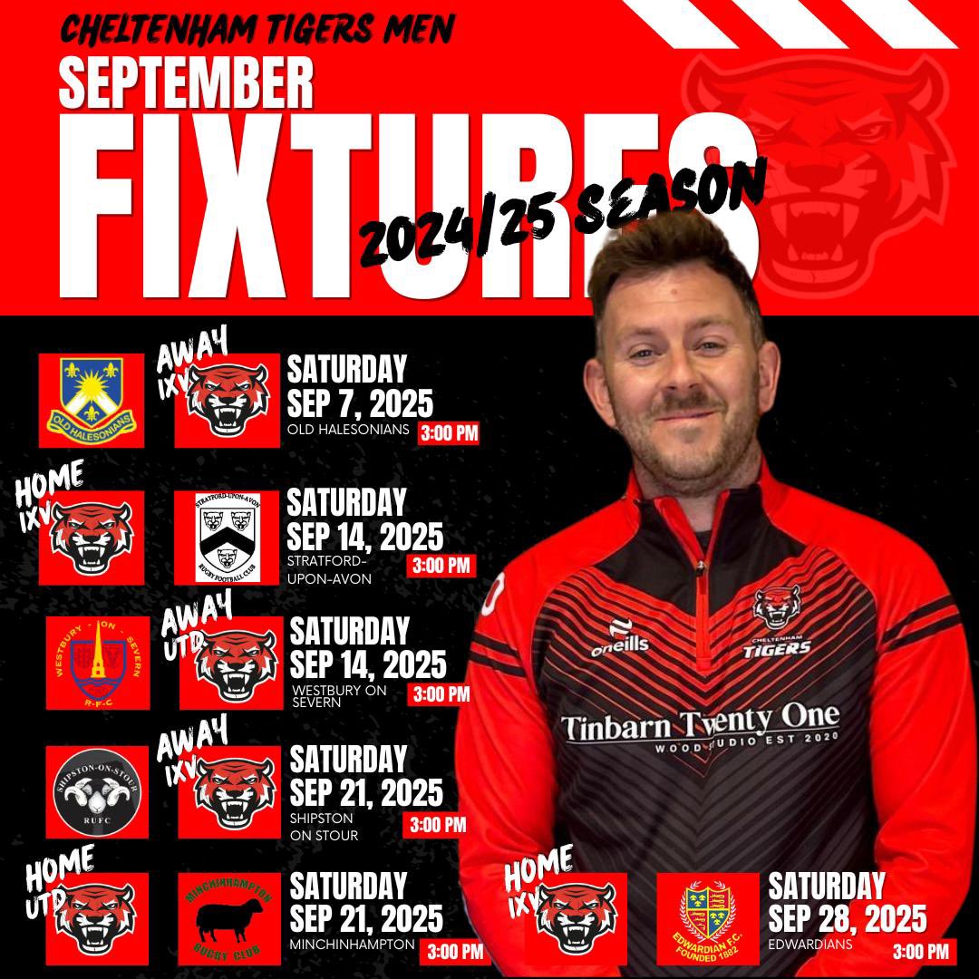 Our September fixtures
#TigerFamily 
#JoinTheJourney