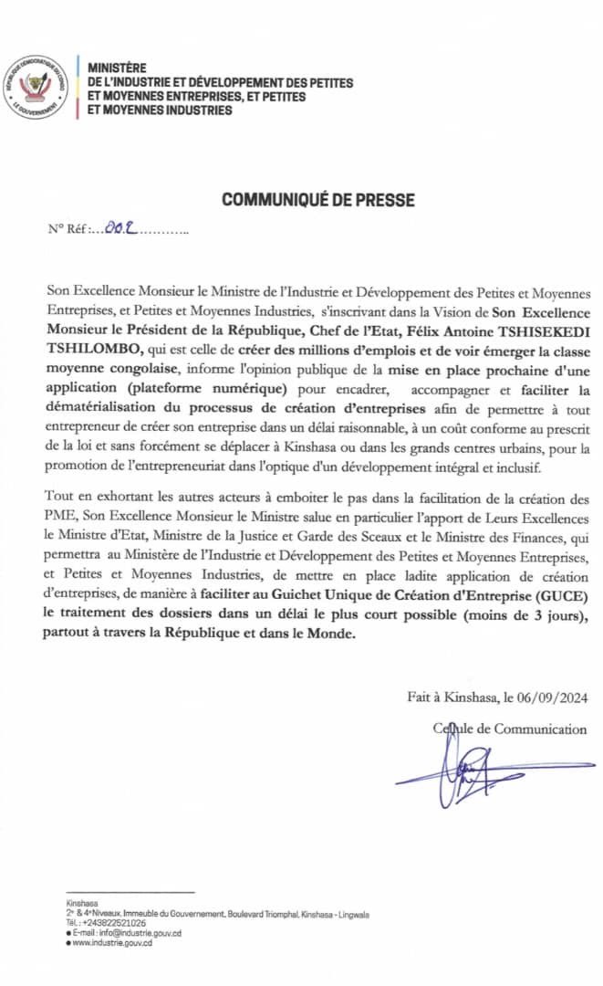MinIndPME2's tweet image. COMMUNIQUÉ DE PRESSE 

#cellcom