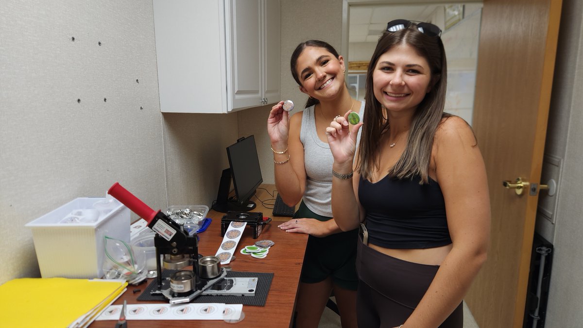 Some of our new Law School friends, Anna &amp; Jane Claire, stopped by to make some buttons for the game! Great job and GO DEACS! <a href="/WakeForest/">Wake Forest University</a>   <a href="/WFULawSchool/">Wake Forest Law</a> <a href="/WakeFB/">Wake Forest Football</a>