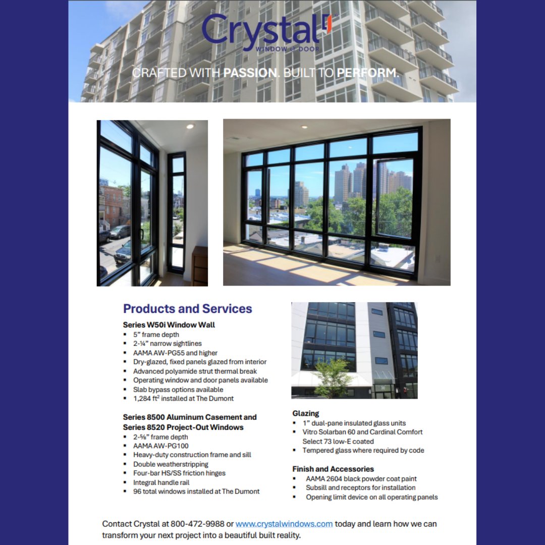CrystalWindowCA's tweet image. The Dumont 🏢

For a quote and more information, visit the link in our bio! 📲

#CrystalWindows #WindowWall