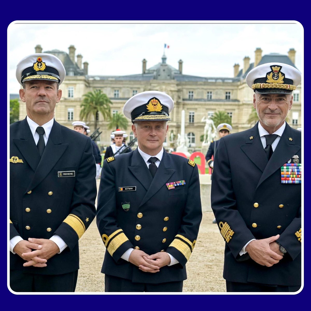 COM_BelgianNavy's tweet photo. Herdenking in Parijs van de zeeslag bij Chesapeake. Het belang van durf, flexibiliteit en strijdlust bij het verdedigen van de vrijheid van navigatie en versterking over zee. #Navy #Maritimesecurity#geschiedenis #Marine https://t.co/BGWXUudacH