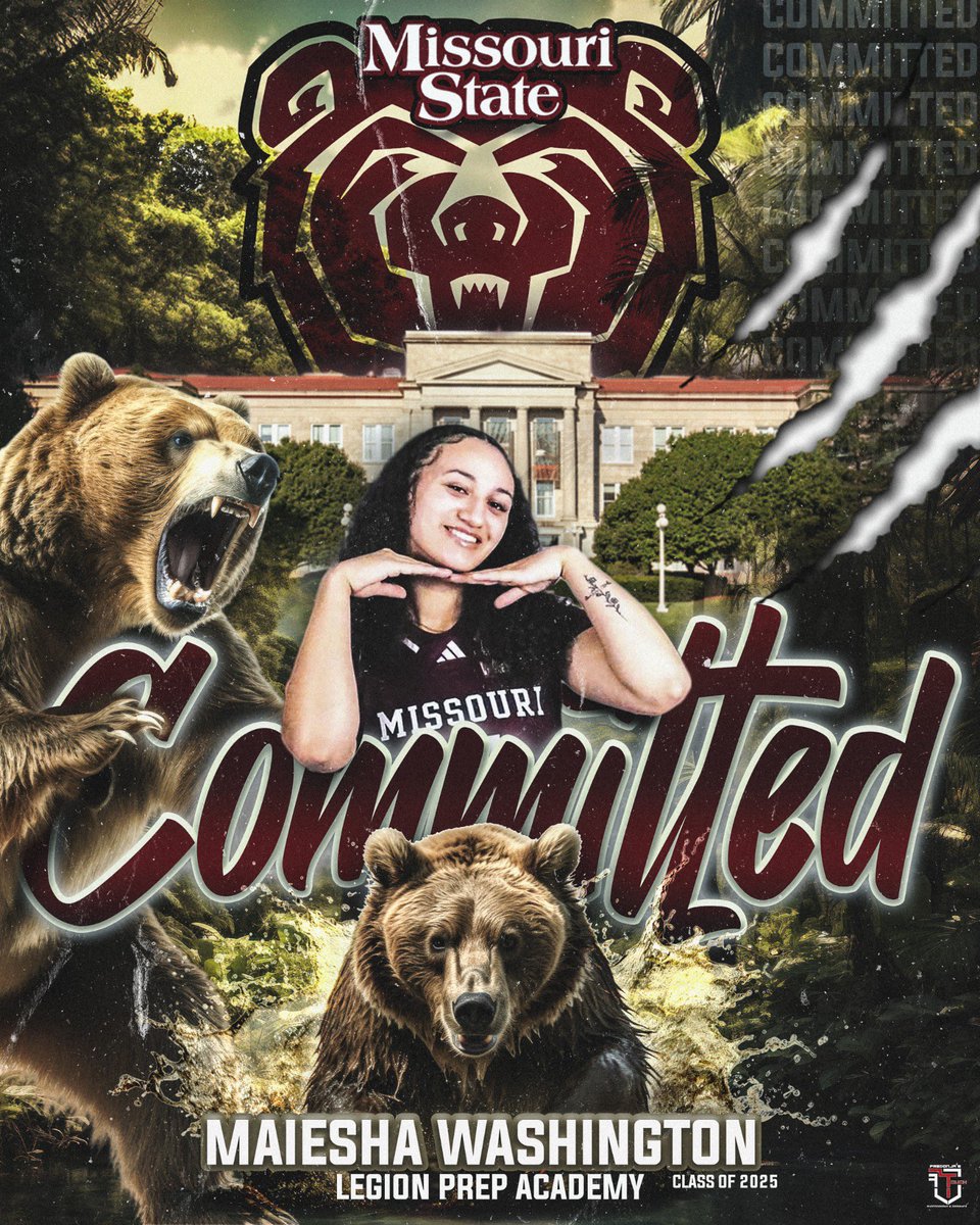 Congratulations to 2025 Maiesha Washington on her commitment to Missouri State University. 

🖤🤍🐶 ➡️ 🤍🤎🐻