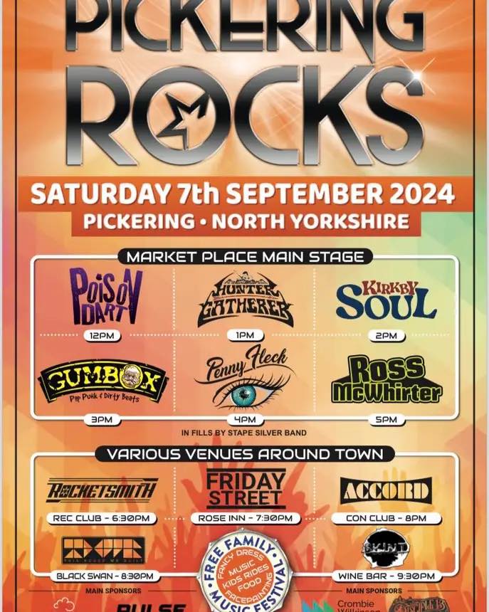 The fantastic #Pickeringrocks will take over the Market Place tomorrow for an afternoon of amazing live music. It means that <a href="/EYBuses/">East Yorkshire</a> 128 and <a href="/Moorsbus/">Moorsbus</a> M6/7 will be using just the Library side Ropery bus stop. So why not use the bus to get there?! Back to normal on Sunday sadly!