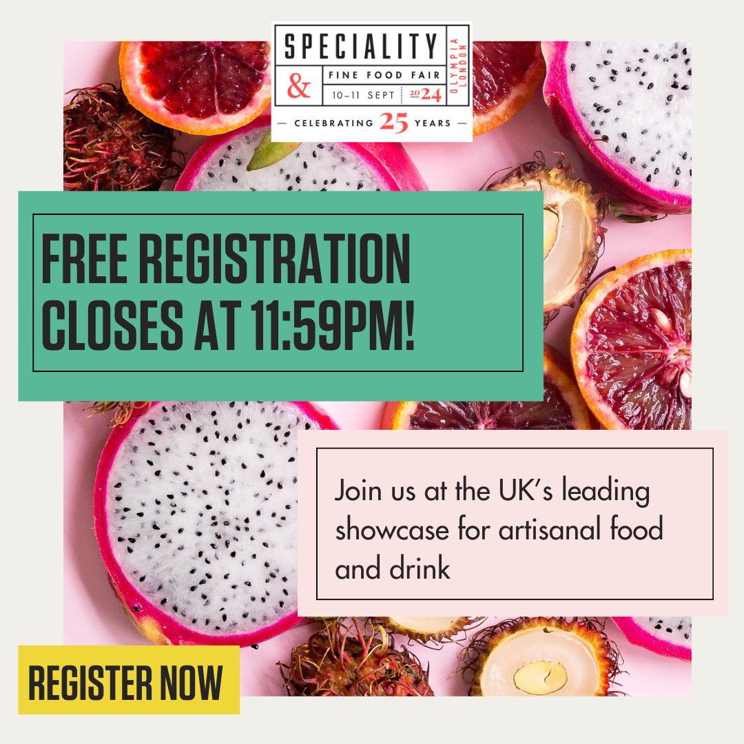 FREE REGISTRATION FOR #SFFF24 IS CLOSING AT 11:59PM!

Make sure you've secured your free pass before 11:59pm tonight - Don't miss out on our 25th anniversary and being a part of this incredible celebration of fine food and drink. 

Register now >> eu1.hubs.ly/H0c9qP_0