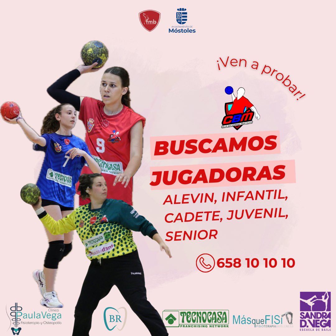 ¡ÚNETE A NUESTRA FAMILIA! ❤️💙🤾‍♀️ 
Si te gusta el balonmano y quieres formar parte de un equipo lleno de energía, compañerismo y mucha emoción, ¡esta es tu oportunidad! 🏆

🎯 ¡No importa tu nivel, lo que importa son tus ganas de aprender y disfrutar!