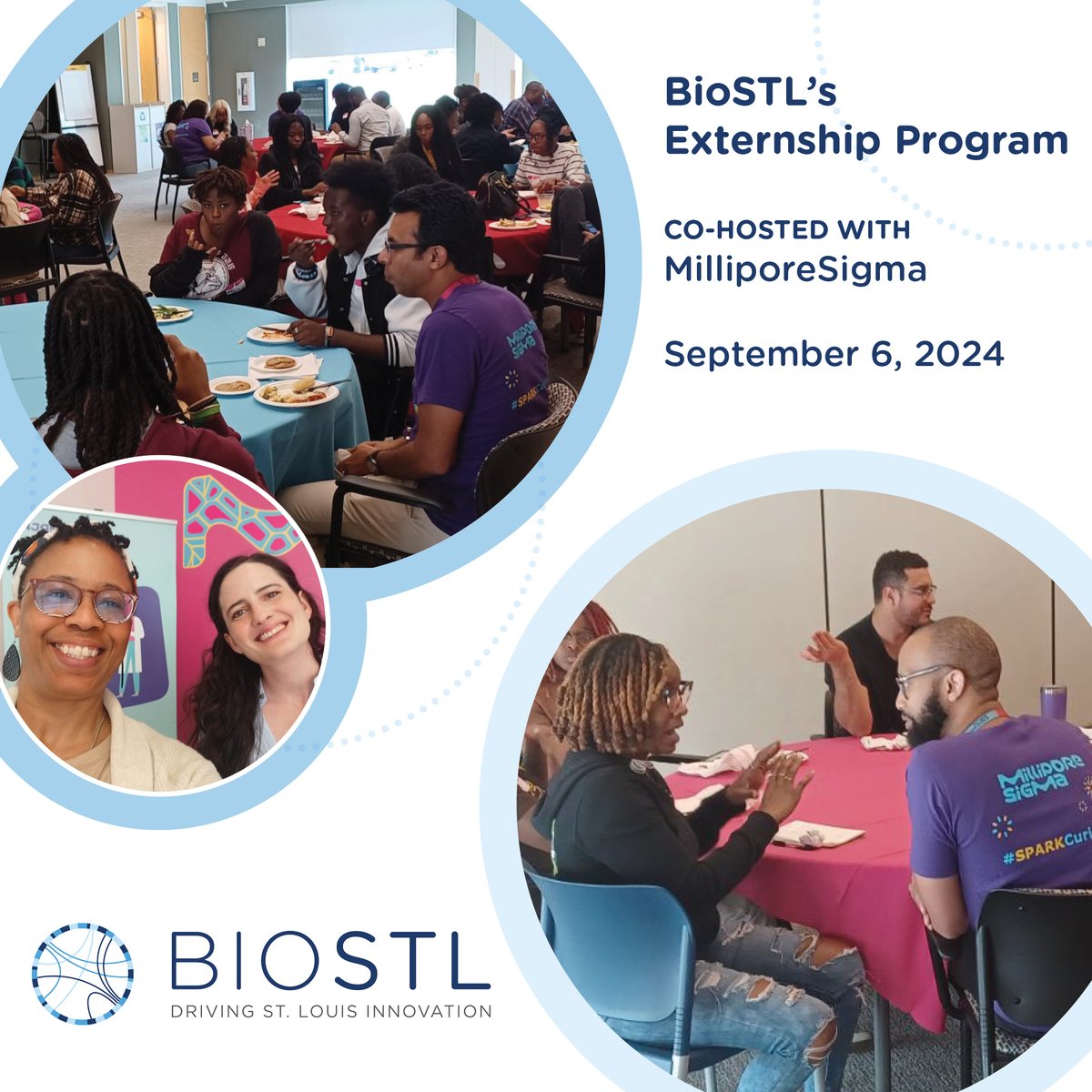 Our 2024 Externship Program at MilliporeSigma is here! We're bridging the gap between diverse talent and in-demand bioscience jobs, ensuring skills development and connecting emerging talent with top employers. Together, we're strengthening St. Louis' bioscience sector!