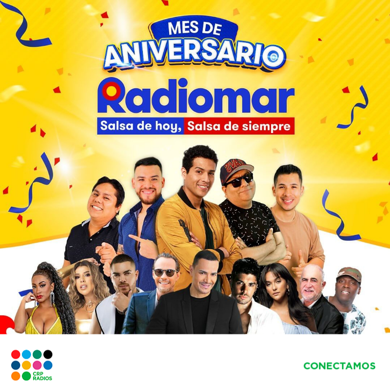 Radiomar,la radio #1 en salsa, está de aniversario 🎉 ¡Entérate de más aquí 👉 bit.ly/4dMJvRA

#crpradios #radio #aniversario #radiomar