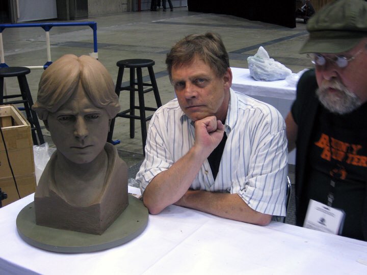 Bonnie Burton✍️📚🎲 (@bonniegrrl) on Twitter photo That time <a href="/MarkHamill/">Mark Hamill</a> looked right at me when I was Sr. Editor at Lucasfilm documenting our first #StarWars Celebration convention in Japan circa 2008. Mark is sitting with artist Lawrence Noble & his sculpt of Luke Skywalker. 💙 #FlashbackFriday That time <a href="/MarkHamill/">Mark Hamill</a> looked right at me when I was Sr. Editor at Lucasfilm documenting our first #StarWars Celebration convention in Japan circa 2008. Mark is sitting with artist Lawrence Noble & his sculpt of Luke Skywalker. 💙 #FlashbackFriday