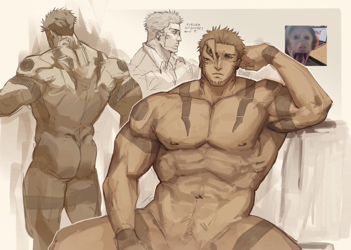 howiiegen's tweet photo. Sukuna muscle render practice 

#sukuna https://t.co/uIom41QtX6