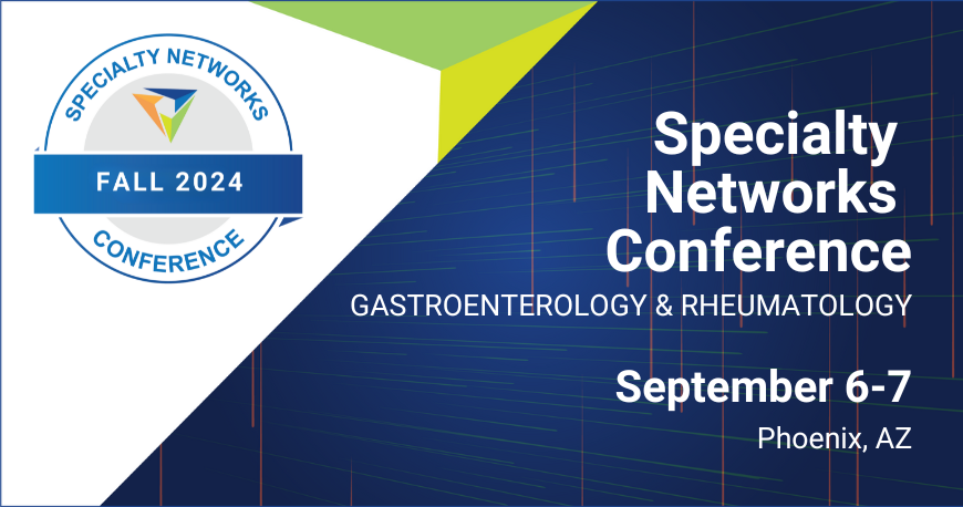 The Specialty Networks National Conference kicks off today! We look forward to welcoming our Gastroenterology and Rheumatology members and partners to our largest event of the year. Find all conference resources here: web.cvent.com/event/faf53d80…
