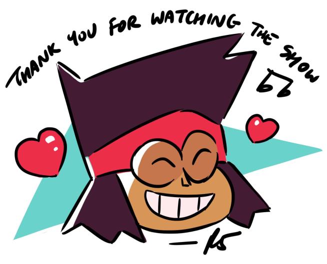 caps_ko's tweet image. 5 years ago, the OK KO series finale premiered on Cartoon Network!

Art by Rebecca Sugar
