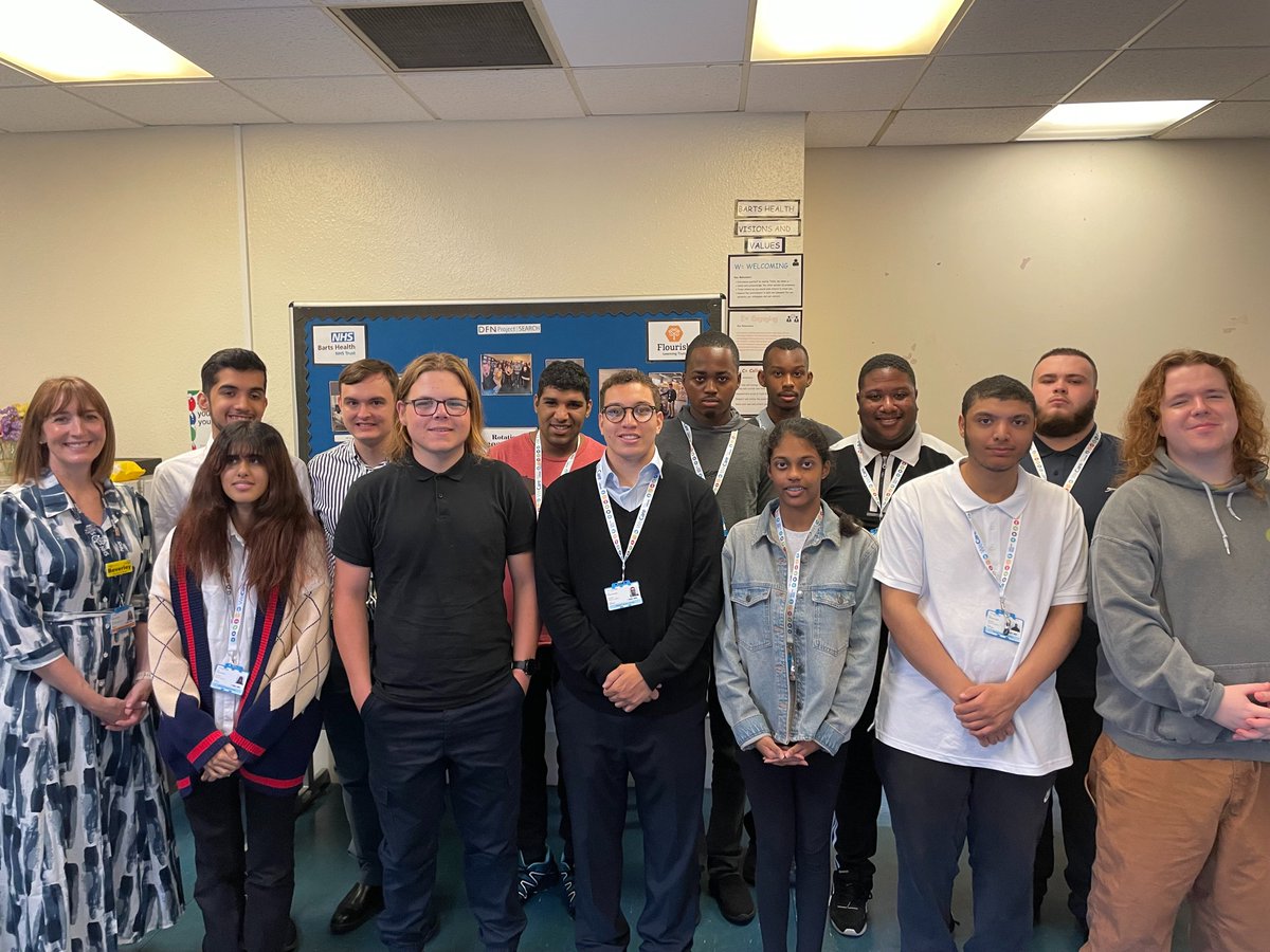 ProjectSEARCHEL's tweet image. A wonderful start for the DFN Project Search interns. Thanks to Beverly, Dr Veronica and Wade for welcoming them into Barts Health.