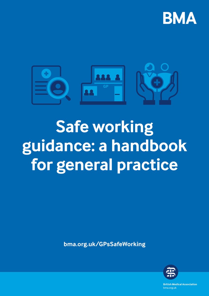 NEW TODAY! Our updated safe working guidance shows practices how they can protect themselves and their patients by prioritising the delivery of General Medical Services and limiting or deferring non-contractual work. bma.org.uk/GPssafeworking